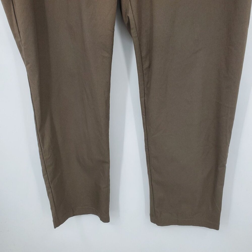 Weekends by Chico's Brown Pull On High Rise Casual Straight Leg Pants 14 - Picture 7 of 8
